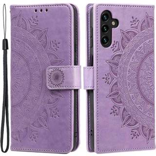 SKALO Samsung A54 5G Mandala Flip Cover - Lilla