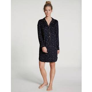 Calida Winter Dreams Nightshirt - Navy Striped - Small