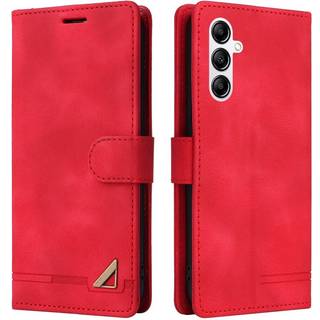 SKALO Samsung A54 5G Flip Cover m. pung i PU-læder - Rød