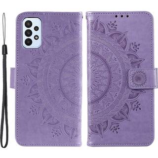 SKALO Samsung A23 5G Mandala Flip Cover - Lilla