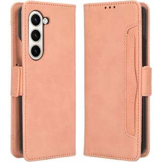 Samsung Galaxy Z Fold5 Pung Cover med Kortholder - Pink
