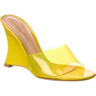 Gianvito Rossi Vernice PVC wedge mules - yellow - EU 36.5