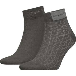 Calvin Klein 2-pak Badge Quarter Men Sock - Grey - One Size * Kampagne *