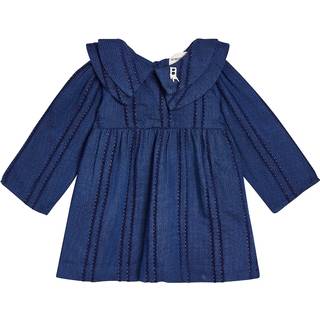 Bobo Choses Baby lurex striped cotton dress - blue - M 9