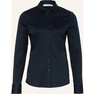 Jersey Shirt Blouse in navy plain