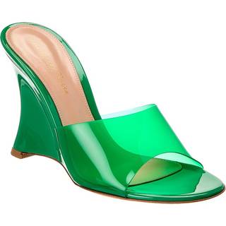 Gianvito Rossi Vernice PVC wedge mules - green - EU 36