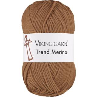 Viking Trend Merino 453 Cognac Indhold: 100% Ekstrafin merinould Vægt/længde: 50 gram = ca. 125 meter Anbefalede pinde: 4.5 mm Strikkefasthed: 10 cm = 20 m Vask: Kan vaskes på skånsom maskinvask / Maks. 30ºC / Tørres fladt.