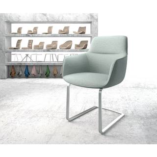 Freischwinger Pejo-Flex Stripes Mint Freischwinger flach Edelstahl Taschenfederkern - Mint, Silber