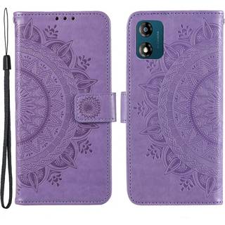 SKALO Motorola Moto E13 4G Mandala Flip Cover - Lilla