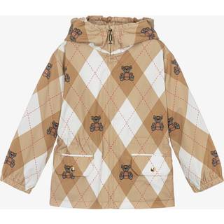 Burberry Kids Thomas Bear argyle cotton jacket - beige - Y 10