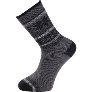 Trofe Knitted Patterned Wool Sock - Grey - Str 39/42