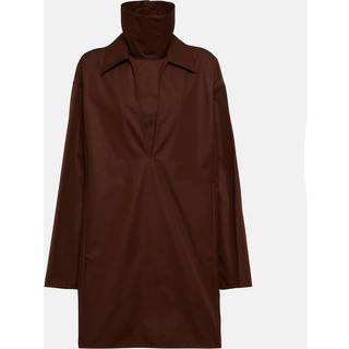 Jil Sander Layered cotton minidress - brown - XS