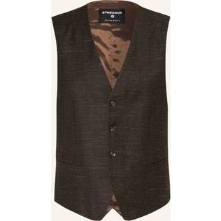 Strellson Herren Weste braun meliert Slim Fit