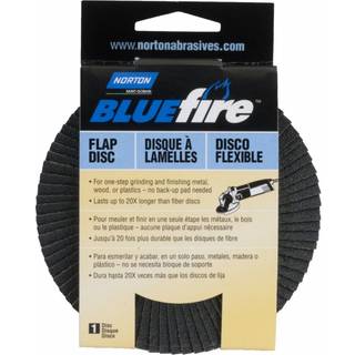 Norton 20X High Performance Abrasive Flap Disc Type 27 gevindhul Fiberglas Backing Zirconia Alumina 4-1/2 """" Dia. 60 korn (pakke p? 1)