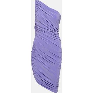 Norma Kamali Diana one-shoulder jersey minidress - purple - L