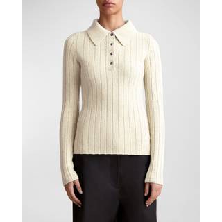 Khaite Hans ribbed-knit cashmere sweater - white - XL