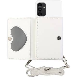 SKALO Samsung A14 4G/5G TPU Cover med Heart Wallet - Hvid