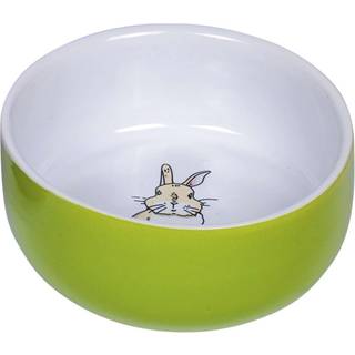 Keramisk gnaver skål "Rabbit" - Green - Ø 11cm x 4,5 cm, 300 ml