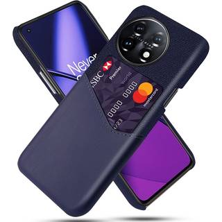 SKALO OnePlus 11 5G Premium PU læder kortholder Cover - Blå