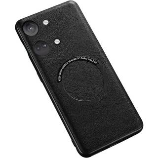 SKALO OnePlus Nord 3 5G / Ace 2V PU læder hybrid magnetisk ring Cover - Sort