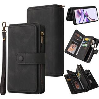 SKALO Motorola Moto G23 4G Big Wallet 17-RUM Pungetui - Sort
