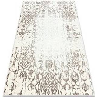 Tæppe CORE 247A Pynt Vintage - strukturelt, to niveauer af fleece, fløde / brun 140x190 cm