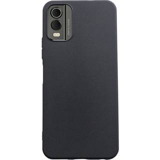 Nokia C32 Mat Fleksibelt Plastik Bagside Cover - Sort