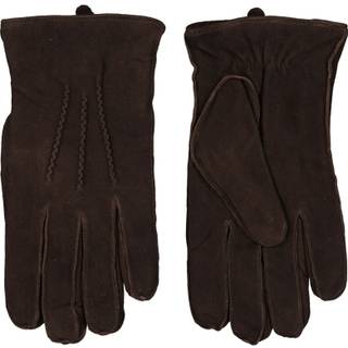 Amanda Christensen Lined Suede Gloves Brown