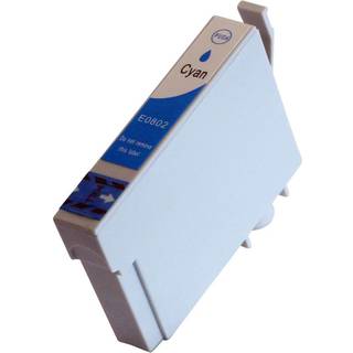 Kompatibel med T0802 Blækpatron cyan til Epson