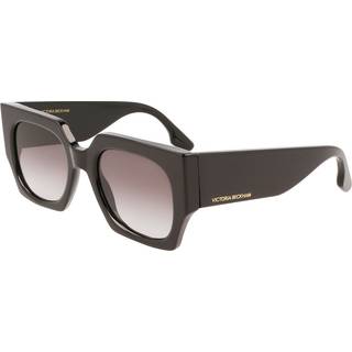 Victoria Beckham Kvinde VB608S 001 Solbriller Acetat Sort Grå Firkantet Normal Skygge