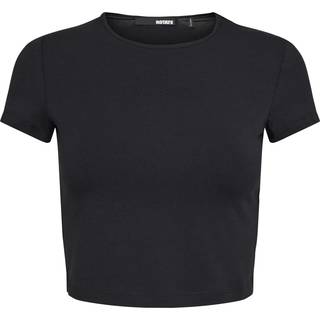 Cropped T-shirt - Black - ROTATE - Sort S