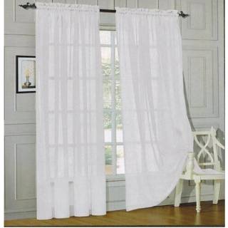 Elegant komfort 2 stykker Solid Sheer 40 """" X 84 """" Vinduesgardiner/drape/paneler/behandling Hvid
