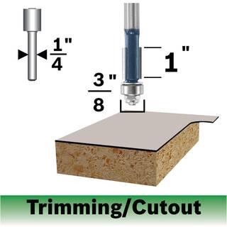 Bosch 85268MC 3/8 in. Double Flute Laminat Flush Trimming Router Bit
