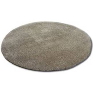 Tæppe hjul SHAGGY MICRO mørk beige cirkel 100 cm