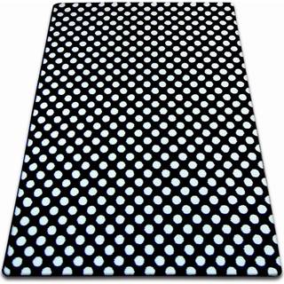 Tæppe SKETCH - F764 sort/fløde - Prikker 160x220 cm