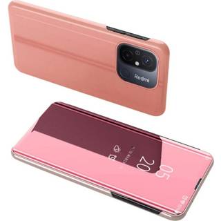 SKALO Xiaomi Redmi 12C 4G Clear View Mirror Etui - Rosa guld