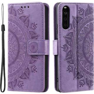 SKALO Sony Xperia 10 V Mandala Flip Cover - Lilla