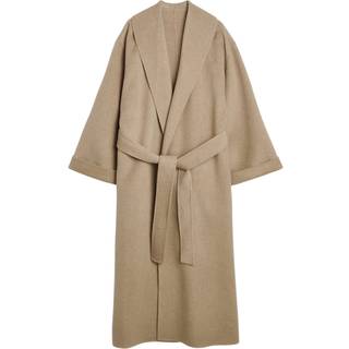 Trullem uldfrakke - Grey Brown Melange - 42