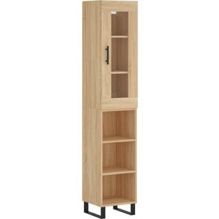 skab 34,5x34x180 cm konstrueret træ sonoma-eg
