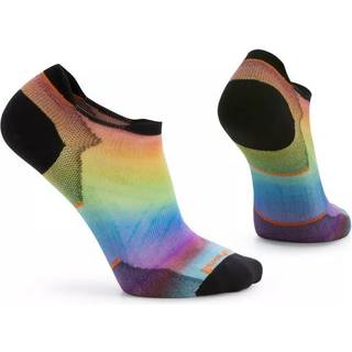 Smartwool Run Zero Cushion Pride Rainbow Print Strømper Str. L 42-45 Rød/Orange/Gul/Lilla Grøn/Blå