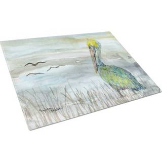 Caroline's Treasures SC2008LCB Pelican akvarelglassk?ringsplade Stor dekorativt tempereret glas k?kkensk?ring og serveringsplade Stor st?rrelse H