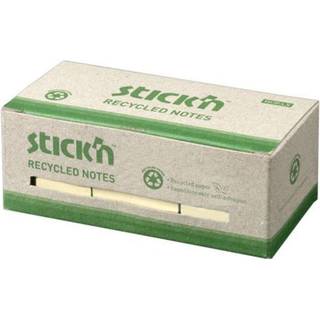 Stick'n notesblok Recycled 38x51mm pastelgul