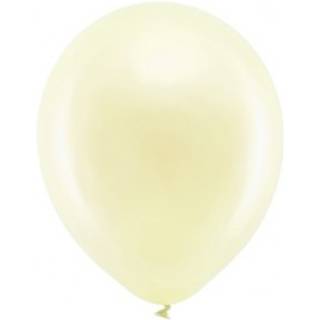 100 stk. Latexballoner creme perle 9" - Perfekt til fest med helium eller luft