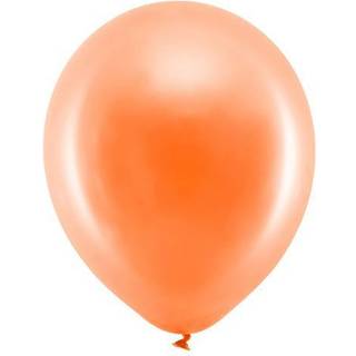 100 stk. Latexballoner metallic orange 9" - Perfekte til fest og helium brug