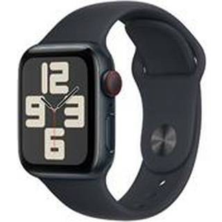 Apple Watch SE GPS + Cell 40 mm midnat alum, midnat sportsrem - M/L ➞ På lager - klar til levering