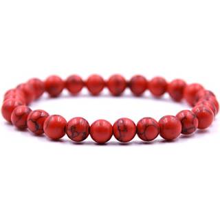 Håndlavet armbånd rød sten onyx