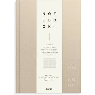 Mayland notebook Textile A5 linieret beige