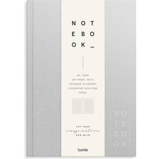 Mayland notebook Textile A5 linieret lys grå