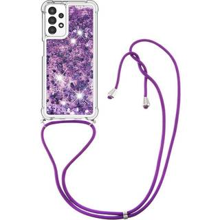 SKALO Samsung A13 4G Kvicksand Glitter Mobile Collar - Lilla