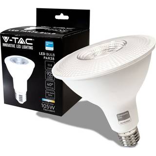V-Tac 12,8W LED spotpære - Samsung LED chip, PAR38, E27 - Dæmpbar : Ikke dæmpbar, Kulør : Neutral